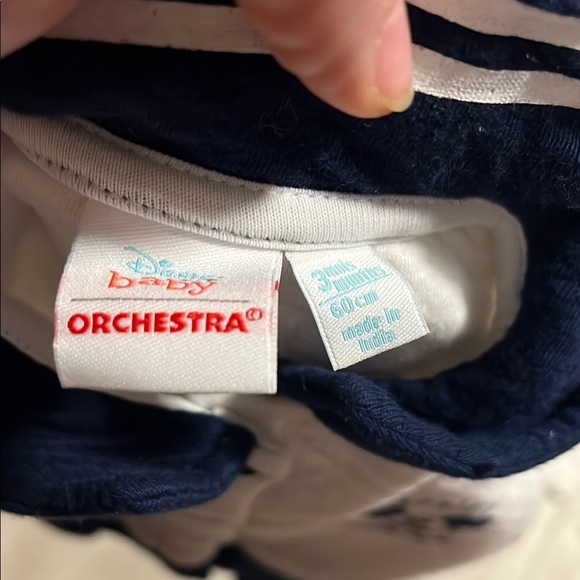 Mickey Mouse Kids One Piece - White and Navy - Picture 2 of 2